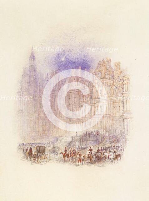 Fontainebleau: The Departure of Napoleon, 1833. Creator: JMW Turner.
