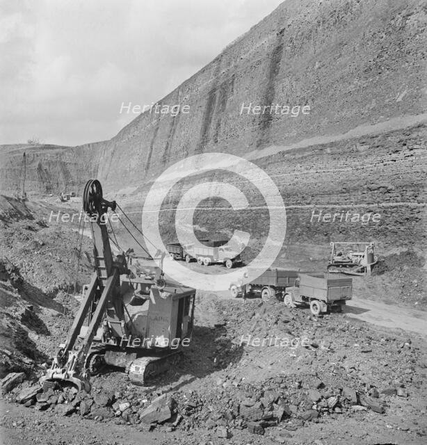 Carrington's Coppice Opencast Colliery, Smalley, Amber Valley, Derbyshire, 26/07/1949. Creator: John Laing plc.