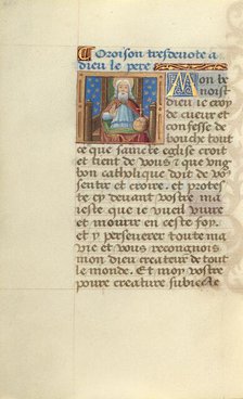 God the Father; Poncher Hours, about 1500. Creator: Master of Jacques de Besancon.