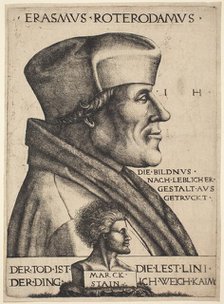 Erasmus of Rotterdam. Creator: Hieronymus Hopfer.