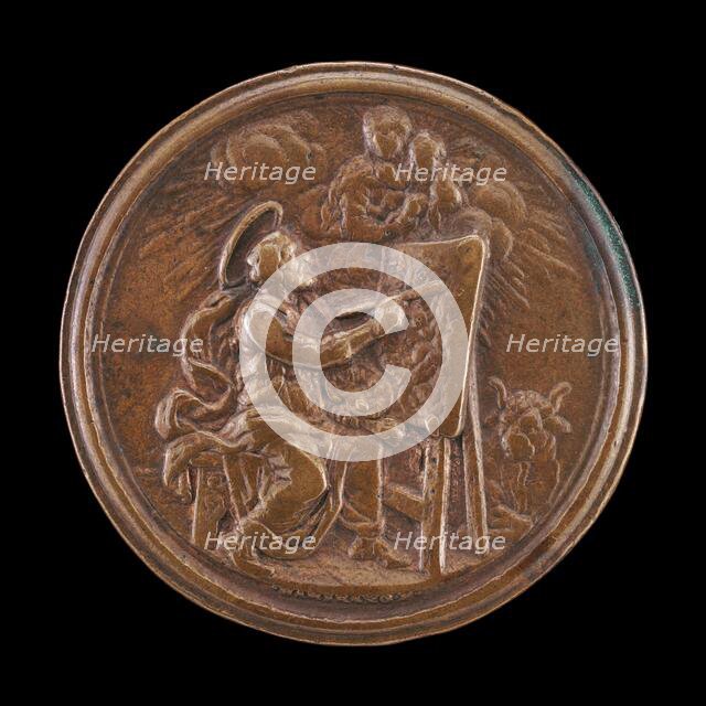 Saint Luke Painting the Virgin [reverse], 1704. Creator: Ermenegildo Hamerani.