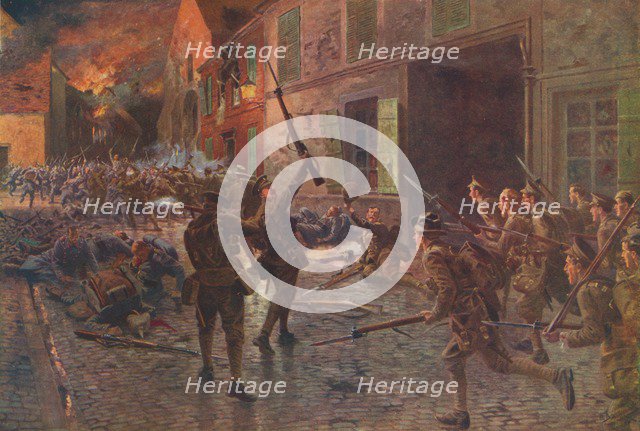 'The Coldstream Guards at Landrecies, August, 1914', 1915 (1928). Artist: William Barnes Wollen.