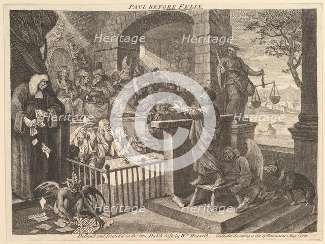 Paul Before Felix Burlesqued, May 1751. Creator: William Hogarth.