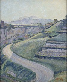 La Nouvelle Route, Cotignac, 1937. Artist: Lucien Pissarro.