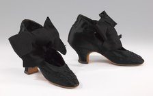 Evening shoes, French, 1875-85. Creator: Unknown.