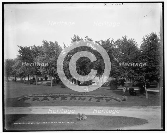 The Grounds, Water Works Park, Detroit, between 1890 and 1901. Creator: Unknown.