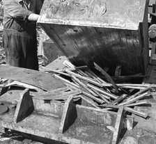 Deutsch Paters box baler crushing scrap, Rotherham, South Yorkshire, 1963.  Artist: Michael Walters