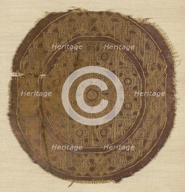 Roundel, Egypt, Roman period (30 B.C.- 641 A.D.), 3rd/5th century. Creator: Unknown.