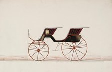 Design for 4 seat Phaeton, no top (unnumbered), 1950-1970. Creator: Brewster & Co.