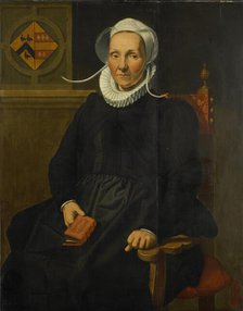 Portrait of Dirckje Tymansdr Gael, called van der Graft, Wife of Mattheus Augustijnsz Steyn, 1588. Creator: Pieter Pietersz the Younger.