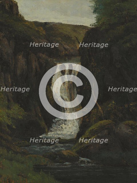 The Cascade, mid-late 19th century. Creator: Gustave Courbet.