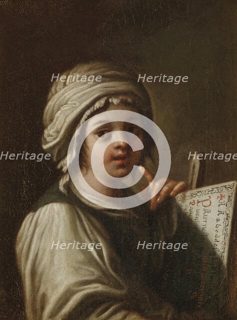 Young girl learning the alphabet, End of the 16th - Early 17th century. Creator: Schedone (Schidone), Bartolomeo (1570-1615).