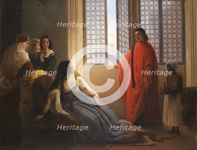 Caterina Cornaro Receives News of Deposition of Queen of Cyprus, ca 1857.