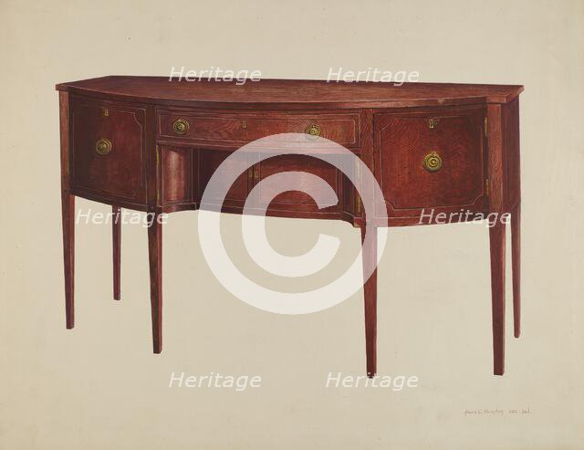 Sheraton Sideboard, c. 1942. Creator: Amos C. Brinton.