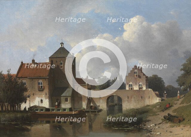 The IJsselpoort at IJsselstein, 1852. Creator: Jan Weissenbruch.