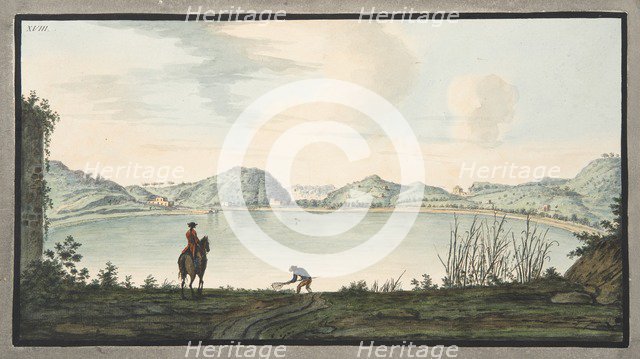 The Lake of Agnano evidently the Crater of an ancient Volcano, 1776.