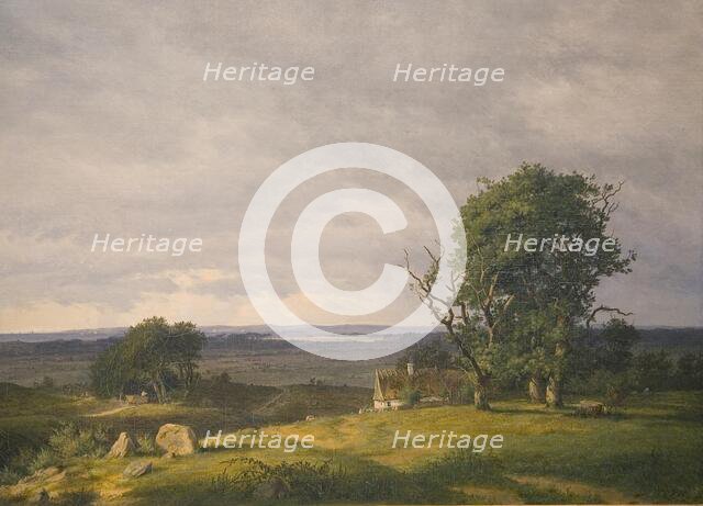 Landscape from Esromegnen, 1840. Creator: Frederik Rohde.