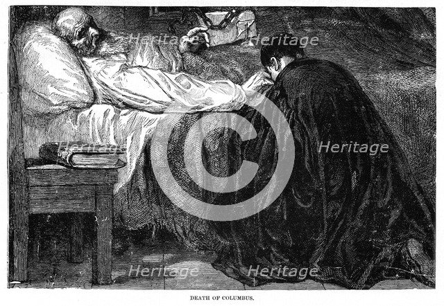 Death of Christopher Columbus, 1506, (1872). Artist: Unknown