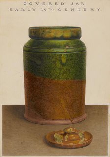 Jar with Cover, c. 1938. Creator: Guido Metelli.
