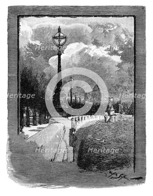 The Victoria Embankment, London. Artist: Unknown