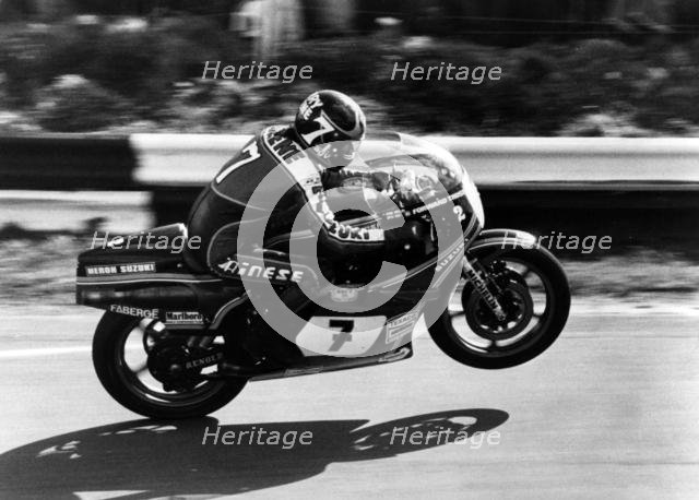 1975 Suzuki 500cc, Barry Sheene at Mallory Park. Creator: Unknown.