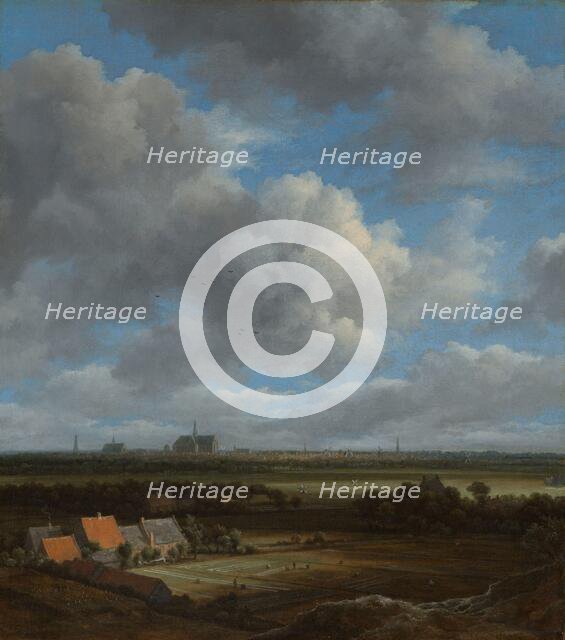 View of Haarlem from the Northwest, with the Bleaching Fields in the Foreground, c.1650-c.1682. Creator: Jacob van Ruisdael.