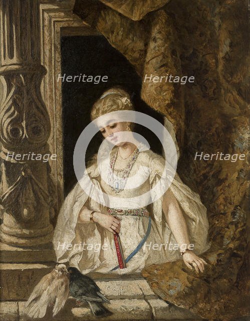 Woman in the Window, 1880. Creator: Kazimierz Mirecki.