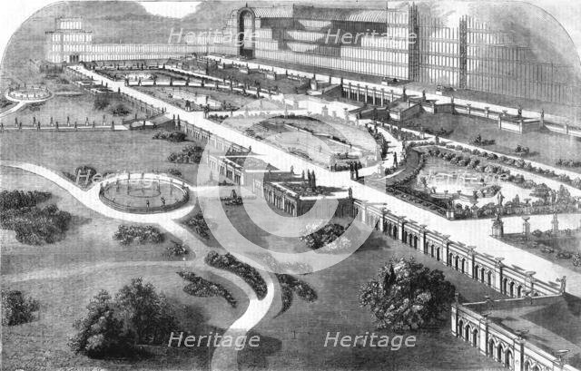 'Terrace Garden of the New Crystal Palace, Sydenham', 1854. Creator: Unknown.