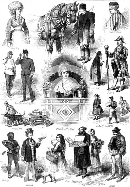 Sketches in Vienna: types of Viennese people, 1873. Creator: Unknown.