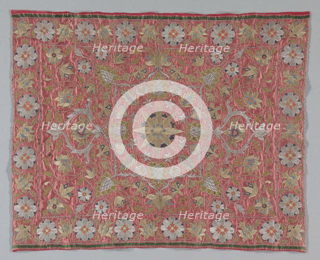 Embroidered Textile, 18th century. Creator: Unknown.
