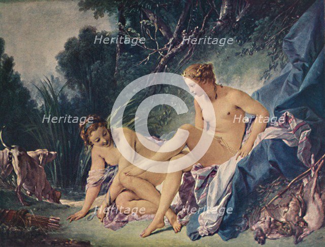 'Diana Leaving the Bath with One of Her Companions', 1742, (1911). Artist: Francois Boucher.