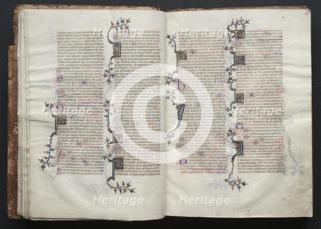 The Gotha Missal: Fol. 14v, Text, c. 1375. Creator: Master of the Boqueteaux (French); Workshop, and.