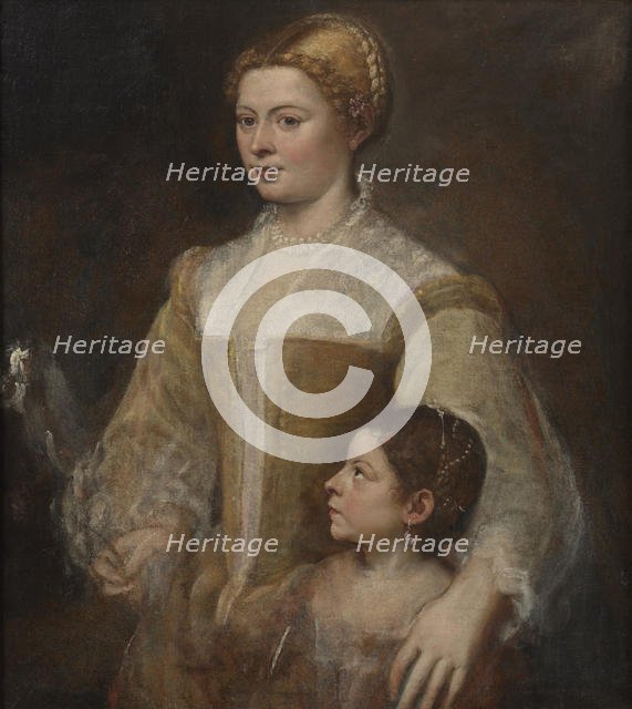 Portrait of a Lady and her Daughter, c. 1550. Creator: Titian (1488-1576).