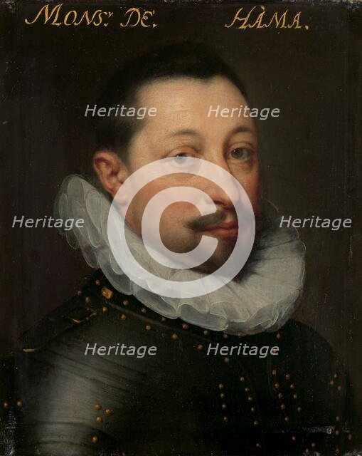 Portrait of Charles de Levin (?-1592), Lord of Famars, Forimont and Lousart, c.1609-c.1633. Creator: Workshop of Jan Antonisz van Ravesteyn.