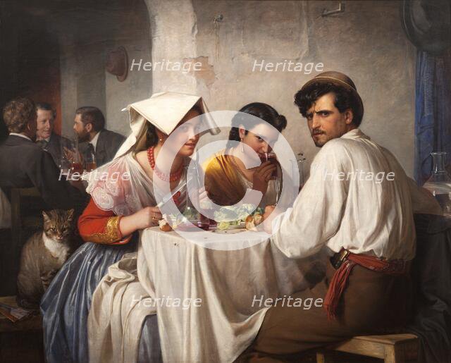 In a Roman Osteria, 1866. Creator: Carl Bloch.