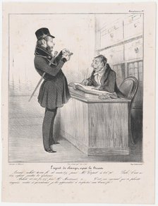 Plate 47: L'agent de change, après la Bourse, 1838 Creator: Honore Daumier.