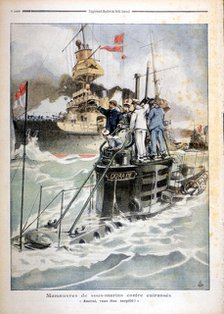 French naval exercises, 1908. Artist: Unknown