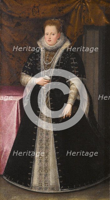Portrait of Margherita Gonzaga (1564-1618), Duchess of Ferrara, c1585-1590 . Creator: Bahuet, Jean (ca 1552-1597).