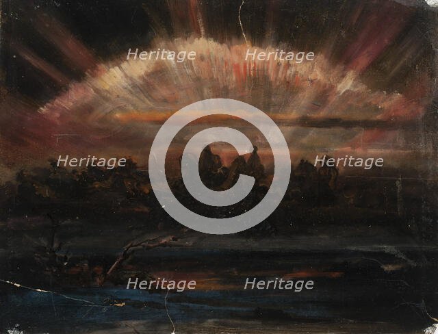 Asgardsreia, sketch, 1849. Creator: Nils Jakob Blommer.