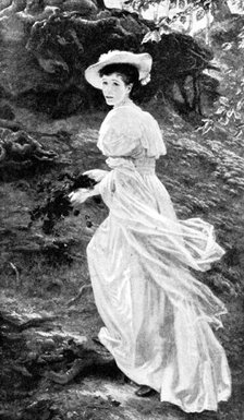 Pictures from the Royal Academy: Through the Wood...Louisa Starr-Canziani, 1895. Creator: George Meisenbach.