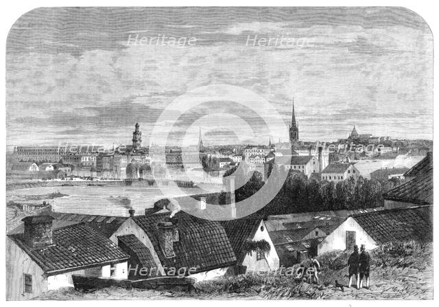 Visit of the Prince and Princess of Wales to Sweden: general view of the city of Stockholm, 1864. Creator: Unknown.