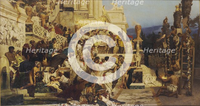 Leading Light of Christianity. Nero’s Torches, 1882. Artist: Siemiradzki, Henryk (1843-1902)
