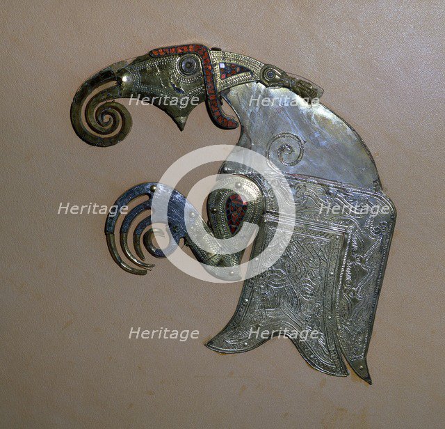 Anglo-Saxon bird ornament from the Sutton-Hoo ship burial. Artist: Unknown