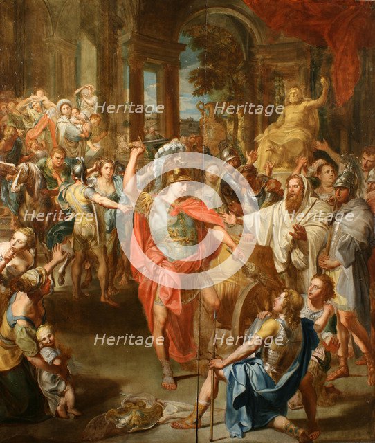 Alexander the Great Cutting the Gordian Knot.