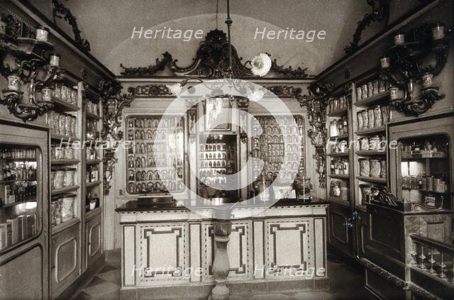 The ornate sixteenth-century pharmacy of S Maria della Scala, Sorrento..., c1890s. Creator: Unknown.