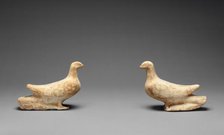 Two Doves from a Funerary Monument, 350-300 BC. Creator: Unknown.