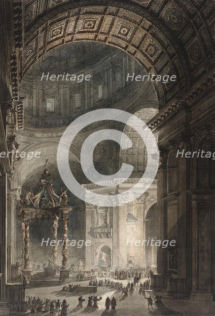 Illumination of the Cross in St. Peter's on Good Friday, 1787. Creators: Giovanni Battista Piranesi, Louis Jean Desprez.