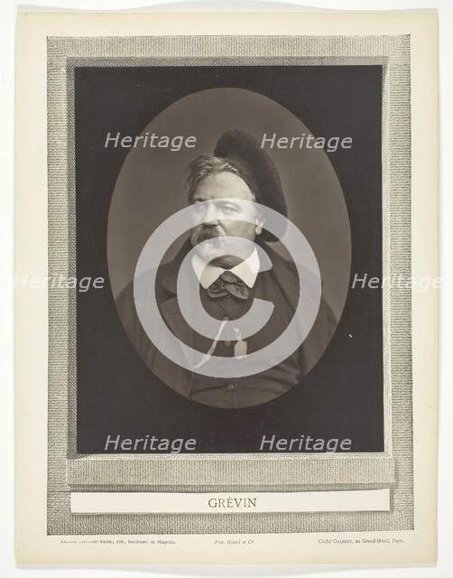 Alfred Grévin (French caricaturist and costume designer, 1827-1892), 1875/77. Creator: Chambey.