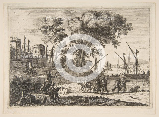 Coast Scene with an Artist, ca. 1638-41. Creator: Claude Lorrain.