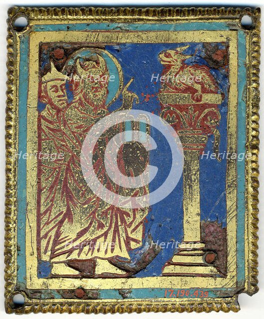 Plaque with Moses, Aaron, and the Brazen Serpent, German, ca. 1200. Creator: Unknown.